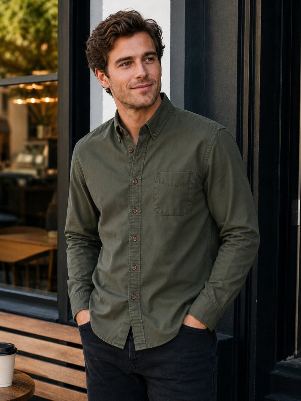 J. Crew Slim Untucked Button Down | Green